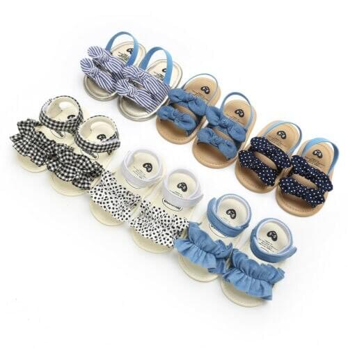 0-18M Baby Infant Kid Girl Soft Sole Crib Toddler Summer Princess Sandals Shoes