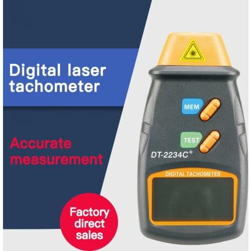 DT-2234 Handheld Professional Digital Laser Photo Tachometer Non-contact Speed Tachometer Orange + Black