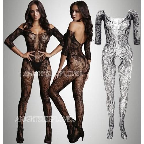 Porn Sexy Underwear Bodystockings Halt Hot Lingerie Exotic Tight Bodysuit Baby Doll Women Fishnet Open Crotch Mujer