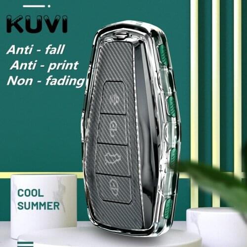 Hot Sale Soft TPU Car Remote Key Case Cover Holder Shell For Geely Coolray 2019-2020 4 Buttons Car Styling Fob Bag Accessories