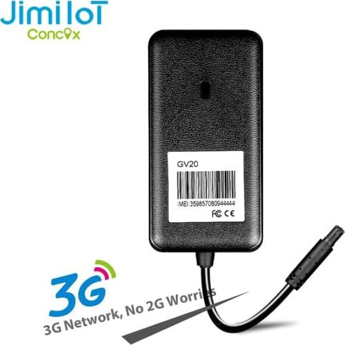 3G GPS Tracker Motorcycle 9-90V Voltage JIM GV20 UBI Driver Monitor Cut-Off Oil Waterproof Locator 50000 GPS Blind Area Data RAM