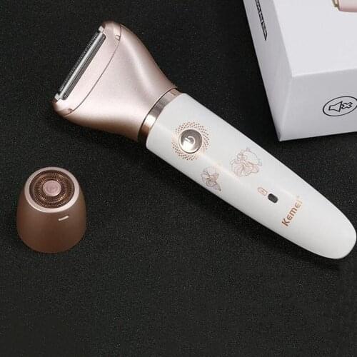 KEMEI Lady Shaver Painless Wet Dry Trimmer Epilator USB for Face Bikini Underarms Electric Razor Hair Remover Machine Epilator