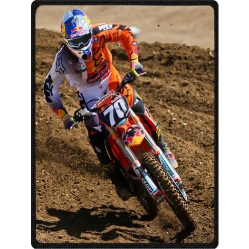 Ken Roczen Coral Fleece Sofa Throw Blanket Winter Bed Sheet Bedspread Customized Kids Manta Drop Ship Home Textile