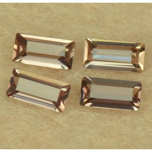 Sale 1x1.5~3X6 5A Coffee Color Cubic Zirconia Stone Baguette Shape Step Cut Loose Brown CZ Synthetic Gems For Jewelry Accessorie