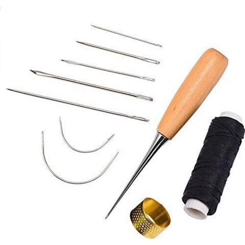 Leathwe Sewing Tool Set Leather Hand Sewing Machine Waxed Thread Needles For DIY Leather Craft Belt Strips Shoemaker Tools