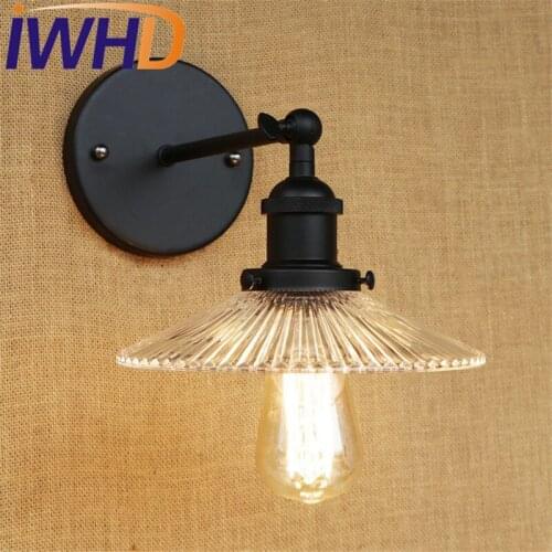 Loft Style Glass Lampshade Wall Sconce Edison Industrial Vintage Wall Light Fixtures LED Lamp Home Lighting Lamparas De Pared
