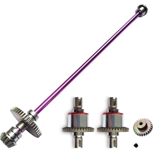 Metal Main Central Axle Drive Shaft Differential Gear Upgrade Parts for Wltoys 124019 124018 1/12 RC Car Accessories