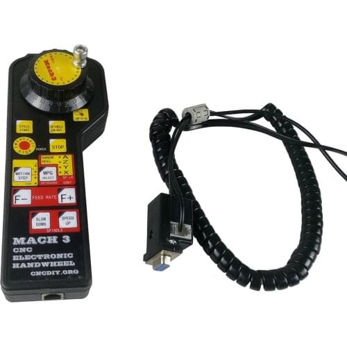 MPG3，MACH3 CNC MPG Pendant Electronic Handwheel With Emergency Stop MODBUS Protocol For CNC Engraving machine