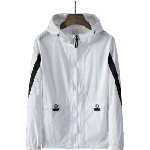 2020 New Summer mens ultra-thin sunscreen clothing breathable oversize quick-drying Skin-friendly zipper pockets outfit S-8XL