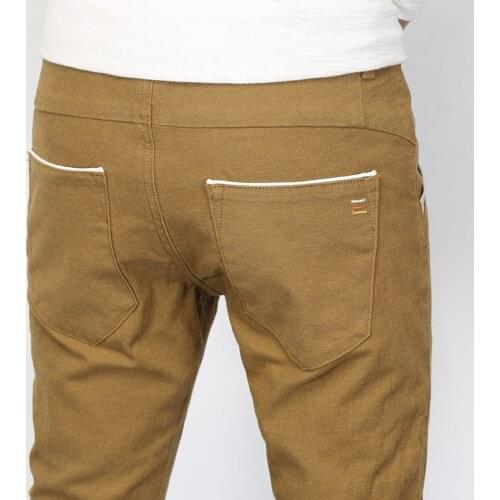 Men Khaki navy Slim fit Classic style Business Casual Pants Fashion Brand Clothes Cotton Straight jeans Trousers Pencil Pants 38