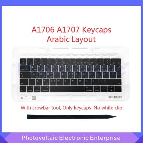 Original New AR Arabic Keyboard Keys Keycaps For Macbook Pro Retina 13" A1706 15" A1707 Late 2016 Mid 2017