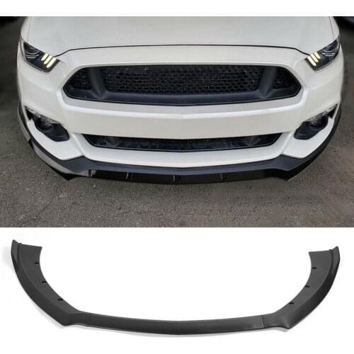 Front Bumper Lower Splitter Spoiler Diffusers 3-Stage Front Shovel Lip Protector Fits for Ford Mustang 2015 2016 2017-2018