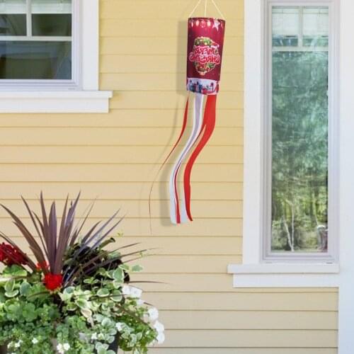 Outdoor Wind Windsock Flag Christmas Wind Hanging Flag Decoration Christmas Decoration Accessories Supplies