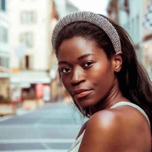 Luxury Full Rhinestones Padded Headbands Thick Bling Diamond Bridal Wedding Crown Tiara Fashion Party Show Head Wrap Headwear