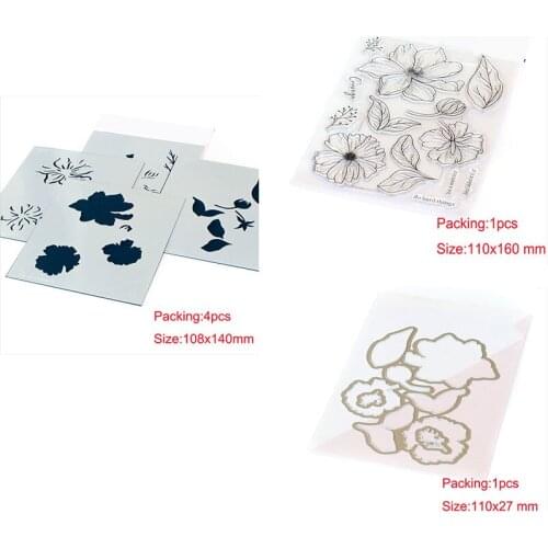 Do Hard Things Patch flower Cut Metal Die and Stencil Stamps for Scrapbooking Stencil Album Paper Diy Gift Card Decoration