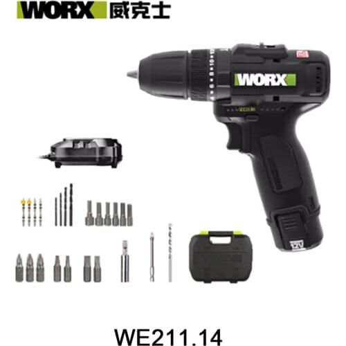 WORX WE211 10mm 12V brushless lithium battery Impact Drill Screwdriver Drill wood/concrete/steel driver-industry/garden-tools