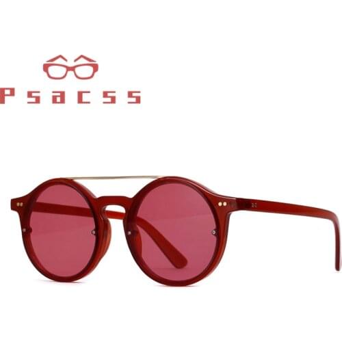 Psacss Round Sunglasses Women Men Vintage Luxury Brand Designer Sun Glasses Female Fashion Mirror Retro Lunette De Soleil Femme