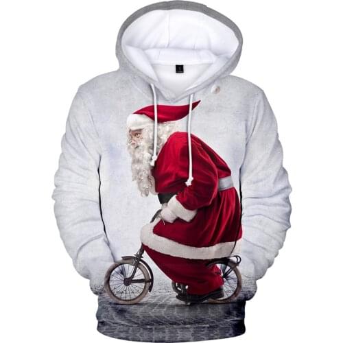 2020 Stylish Unisex Men Women Santa Claus S-4XL Christmas Novelty Ugly CHRISTMAS Snowman 3D Sweater hooded sweater Warm Sweater