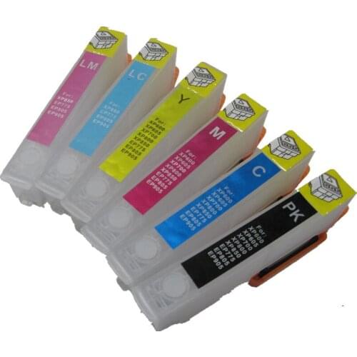 T2431 - T2436 compatible Refillable ink cartridge For Epson EXPRESSION PHOTO XP-750 XP-760 XP-850 XP-860 XP-950 printer