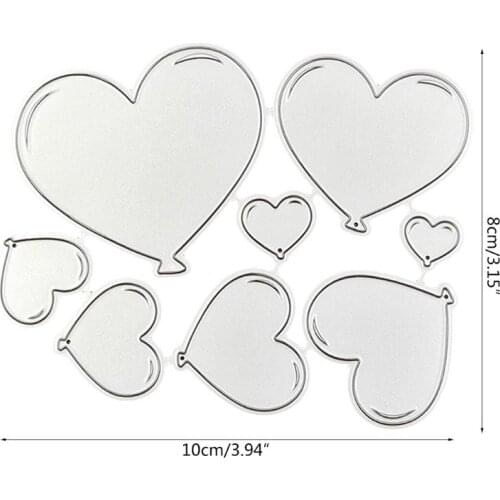 Carbon Steel Cartoon Hearts Cutting Die Embossing Stencil Template Mold DIY Paper Art Handcraft Scrapbook Bookmark Card E56C