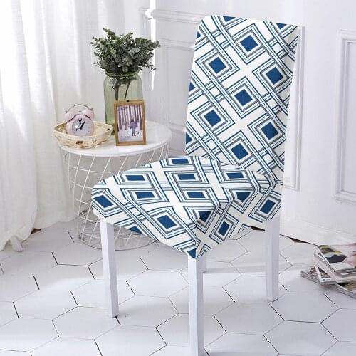 Universal Size Geometric Chair Cover Seat Cover Nordic Chair Covers Seat Case For Restaurant Hotel Party Banquet