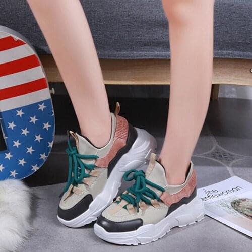 Weweya 8 cm Spring Autumn Chunky Shoes Woman Platform Sneakers Women Trainers Wedges Shoes Chaussure Femme Tenis Feminino 35-41
