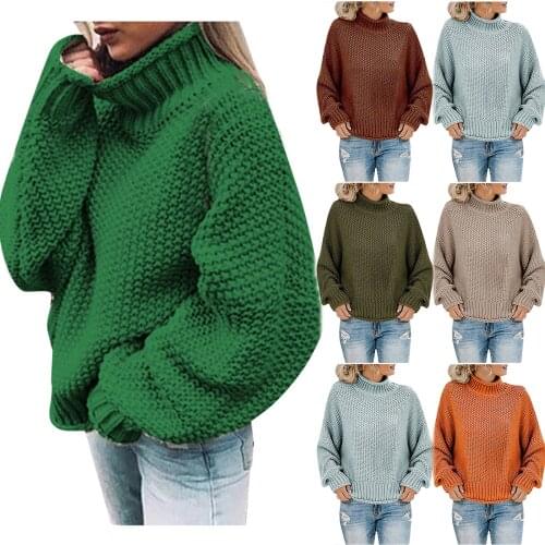 Turtle Neck Cashmere Winter Sweater Women 2021 Elegant Solid O-Neck Tops Knitting Long Sleeves Pullover Sweater свитер женский
