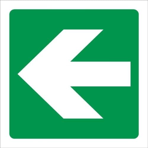 Fire Exit Arrow Left Rigid Plastic Sign OR Sticker All Sizes (EE44) Waterproof Vinyl stickers for car Motos