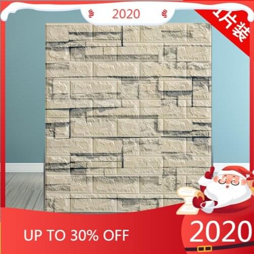 3D Brick PE Foam Wallpaper Panels Room Decal Stone Decoration Embossed collision foam soft childrens room TV background