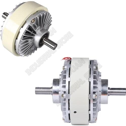 5kg 50Nm DC 24V Double Shaft Dual 2Axis Magnetic Powder Clutch Winding Brake for Tension Control Bag Printing Dyeing Machine