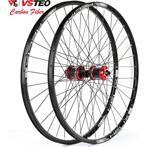 VSTEO Carbon Fiber Hub Mountain Bicycle Wheel Set MTB Off-Road Hill Competition Ultra-light Hand-Made 26 27.5 29inch 32H 8~12S