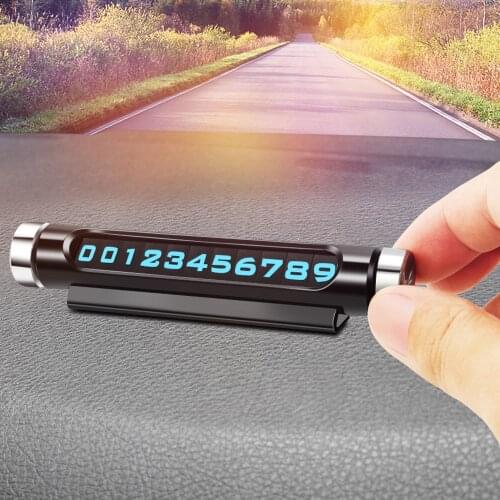 Car Temporary Parking Card Rotatable Telephone Number Plate For VW Polo Golf 4 5 6 7 Beetle MK3 MK4 MK5 MK6 Bora CC Passat B6 B5