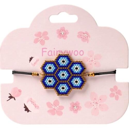 FAIRYWOO Miyuki Bracelet Blue Evil Eye Brecelet For Women Luxury Gift Friendship Bracelets Bangles Jewelry Accessories Wholesale