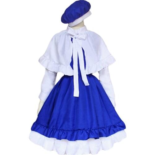 Brdwn CARDCAPTOR SAKURA Girls Daidouji Tomoyo Singer Cosplay Costumes Lolita Dress(Dress+Cloak+Hat)