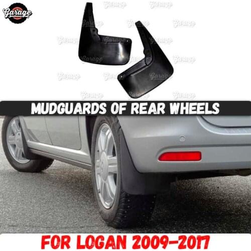 Mudguards of rear wheels for Renault Logan 2009-2017 broad form Rubber accessories protective anti splash car styling