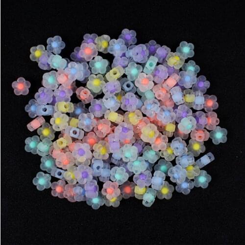 12mm Acrylic Spaced Beads 20/40/60/100Pcs/Lot Transparent Flower Shape Beads For DIY Necklace Earrings Jewelry Accessories