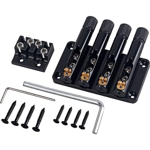 Four strings headless bass bridge for bass guitar