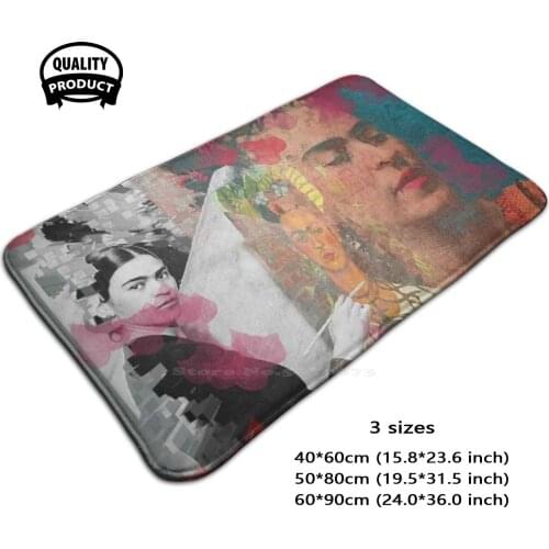 Frida K - Cubic Digital Paint By Iona Art Digital Soft Foot Pad Room Goods Rug Carpet Artistic Portrait Painter Pop Popart