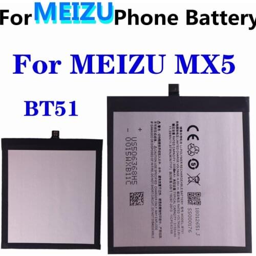 For Meizu BT51 Battery MEIZU MX5 M575M M575U Mobile Phone Battery 3150mAh High Capacity Replacement Batteries