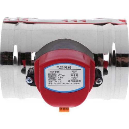 L9BE 4" 220V AC Stainless Steel Electric Solenoid Valve Damper Tight Water Steam