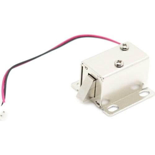DC 5V-6V/DC 12V Mini Small Size Solenoid Electromagnetic Electric Control Cabinet Drawer Lock for DIY Project