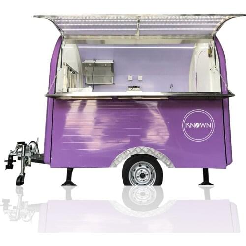 Purple flash attractive and high quality hot dog/ice cream food cart/food trailer