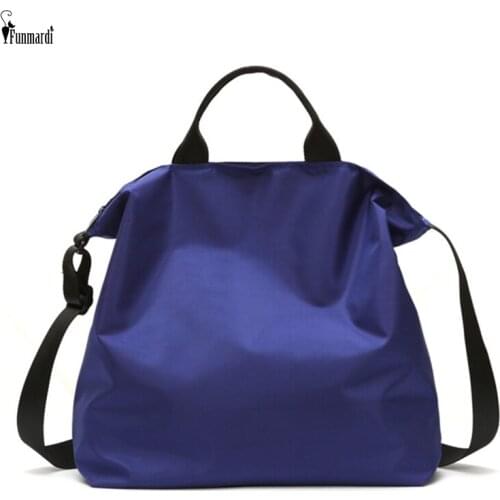 FUNMARDI 2021 New Large Capacity Women Handbag Nylon Travel Bag Ladies Fashion Fitness Bags Female Casual Shopping Bags WLHB2334