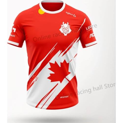 League of Legends G2 E-sports Team Uniform G2 esports Uniform 2021 G2 Canada Team Jersey Latest G2 National Team Uniform T-shirt