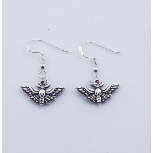 Gothic Skull Moth Butterfly Earrings Vintage Creative Witchcraft Ear Jewelry