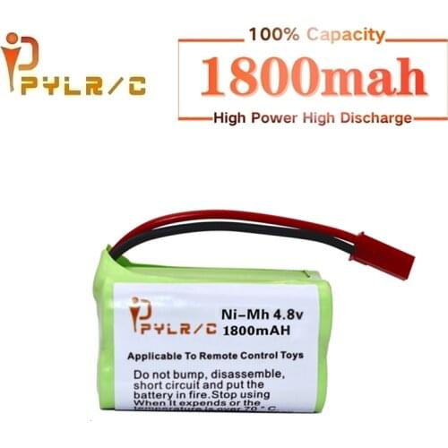JST Plug) 4.8V 1800mah NIMH Battery For Rc toys Cars Boats Tanks Robots Guns AA NI-MH Battery 4.8V Rechargeable Battery Pack