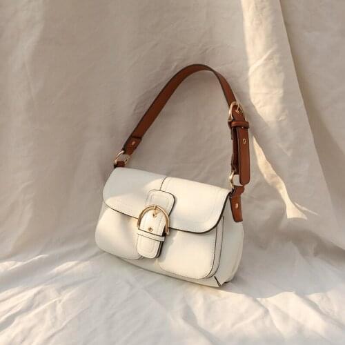 Quality Bags For Women 2021 Fashion Wild Small Square Bag Wide Straps Female Shoulder Bag Casual Solid Color Lady Messenger Bag