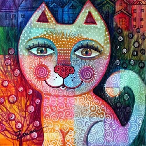 Old Street Home Cat Photos Custom 5D DIY Diamond Painting 100% Full Drill Cross Stitch Embroidery Rhinestones Personal Picture