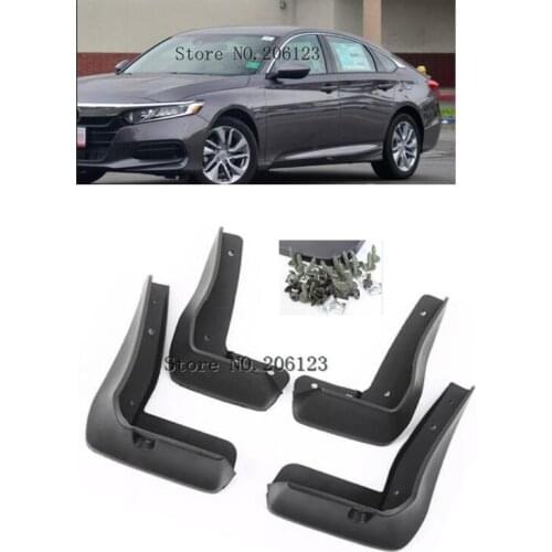 OE Styled Set Molded Car Mud Flaps For Honda Accord 2018 2019 4-Dr Sedan Mudflaps Splash Guards Mud Flap Mudguards Accessories