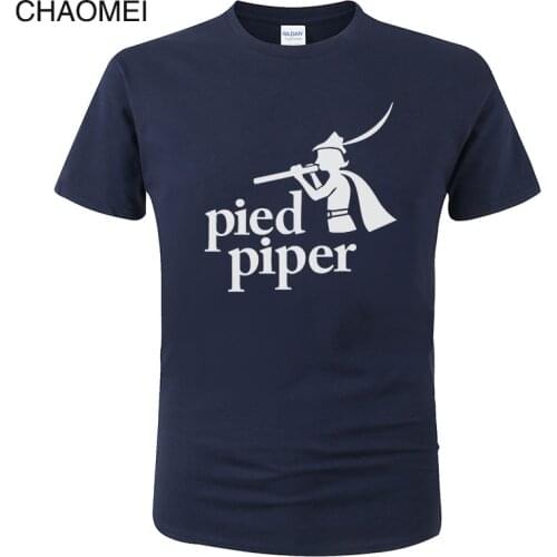 Summer Cotton Mens T-Shirt Pied Piper Cartoon Print T Shirt Men Unisex New Fashion Short Sleeves Cool Tshirt Funny Top Tees C15